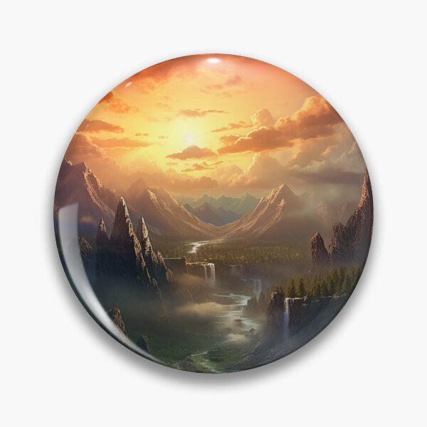 Item preview, Fantasy Landscape - Beautiful Sunset Valley designed and sold by Fantasy Masterpiece.