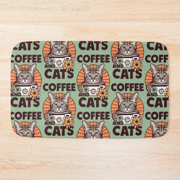 Item preview, coffee and cats v22 designed and sold by FenwickDesign99.