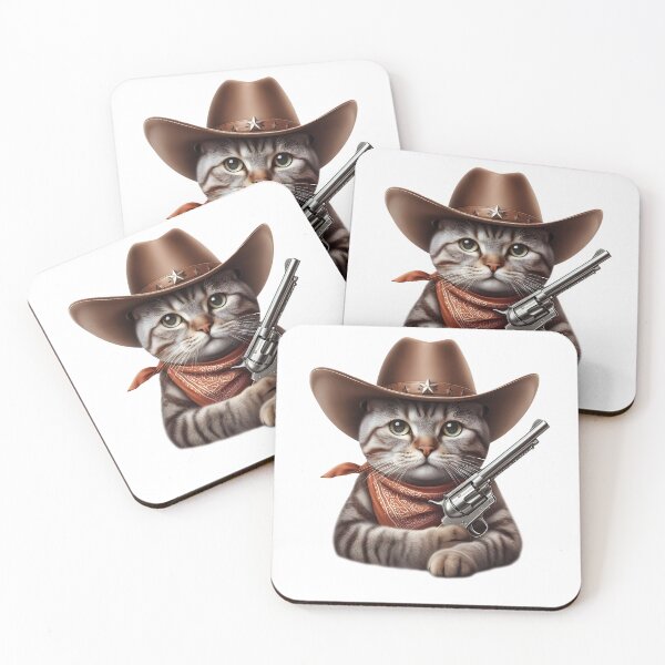 Item preview, funny cat cowboy designed and sold by tharika wiangkal.
