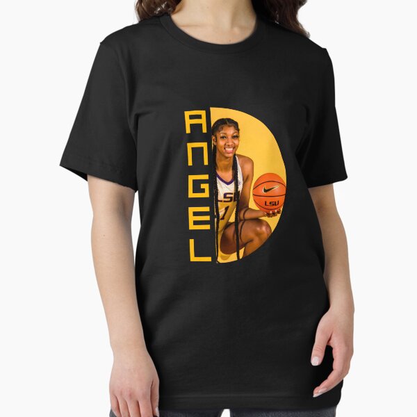 Item preview, Angelreese with a basketball | Angel Reese| ANGEL REESE |LSU Championship Girl sec, ncaaf, ncaaf, acc, illustration,african american woman  designed and sold by DeluxeLK.