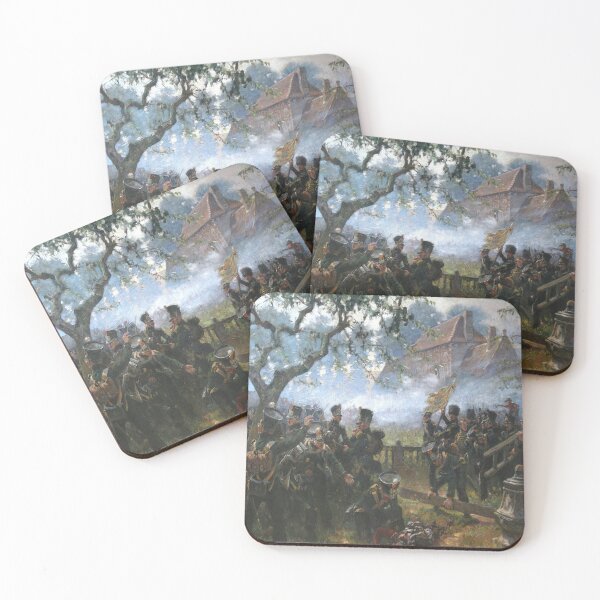 Item preview, Battle of Waterloo - 1815 - Nassau Troops at Hougoumont farm - Napoleonic Wars designed and sold by TheHappyK.