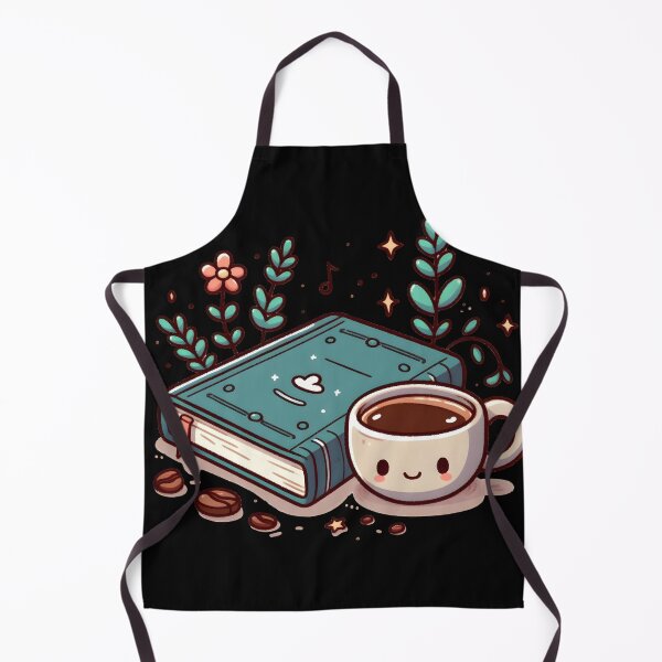 Item preview, Book and Coffee, Cute Books, Kawaii Coffee, Bookish, Book girl, Bookworm designed and sold by ShoniwDesigns.