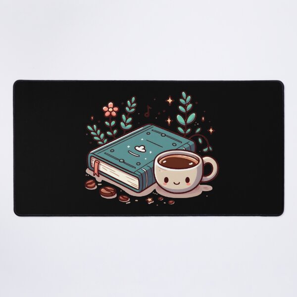 Item preview, Book and Coffee, Cute Books, Kawaii Coffee, Bookish, Book girl, Bookworm designed and sold by ShoniwDesigns.