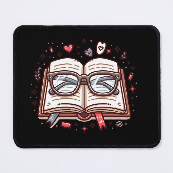 Item preview, Cute Book and Reading Glasses, Coffeeshop Vibes, Student Sticker, Bookish, Librarian, Teacher Gift designed and sold by ShoniwDesigns.