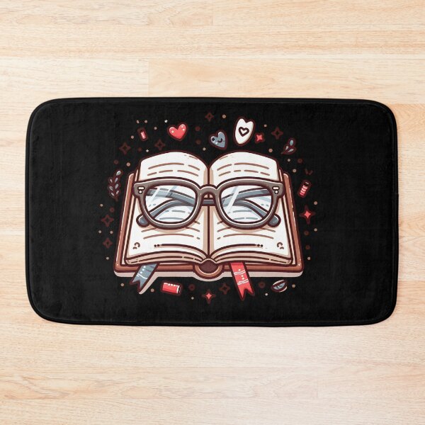 Item preview, Cute Book and Reading Glasses, Coffeeshop Vibes, Student Sticker, Bookish, Librarian, Teacher Gift designed and sold by ShoniwDesigns.
