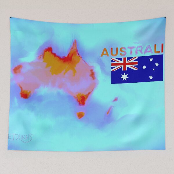 Item preview, Australia with flag designed and sold by EJCairns.