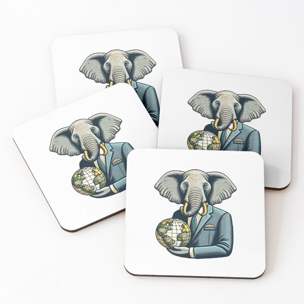 Item preview, Global Stewardship Elephant Illustration Patch designed and sold by #Adulting Central.