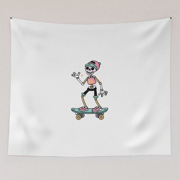 Item preview, Cute preppy skeleton skateboard designed and sold by Arun Fernando.