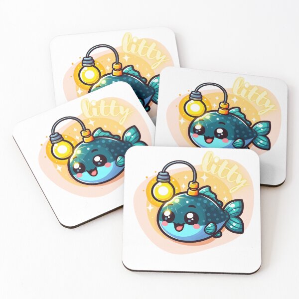 Item preview, LITTY Angler Fish T-Shirt Design Cute Sticker Decal For Ocean Lovers Marine Life Fans! designed and sold by MadPufferShop.