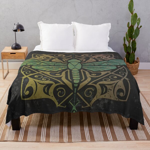 Item preview, Dragonfly Green And Gold Grunge Logo designed and sold by DragonRealms.