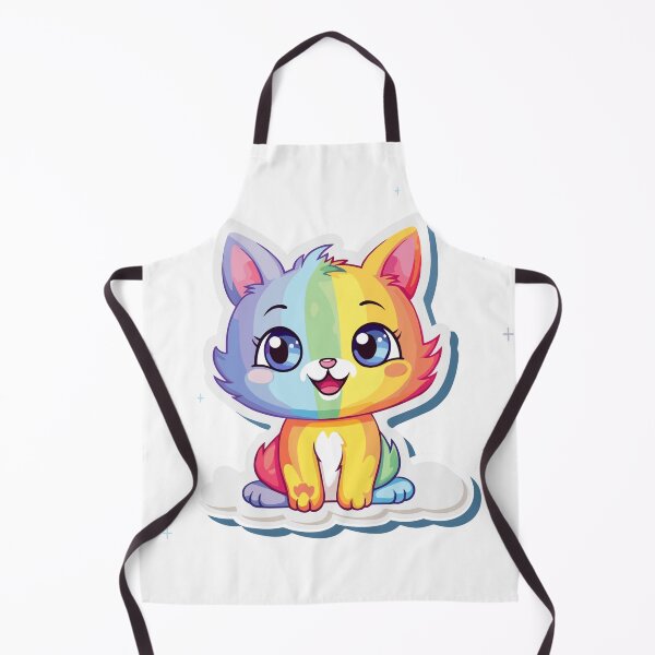 Aperçu de l'œuvre Art mignon de chat arc-en-ciel créée et vendue par Artifines.