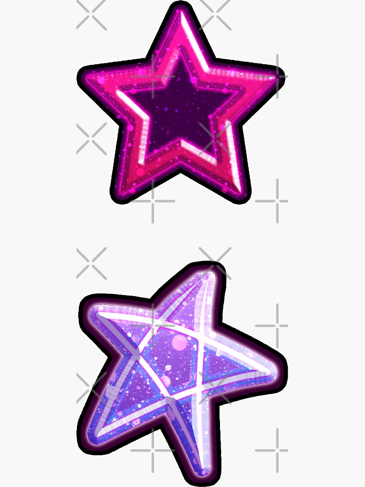 Vinyl Sticker: Neon Glitter Star Vinyl Sticker: Neon Glitter Star