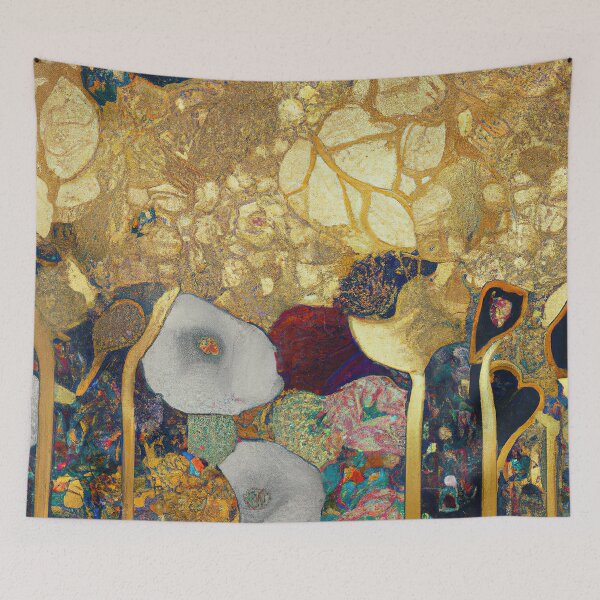 Item preview, Gustav Klimt Golden Floral designed and sold by maniacfitness.