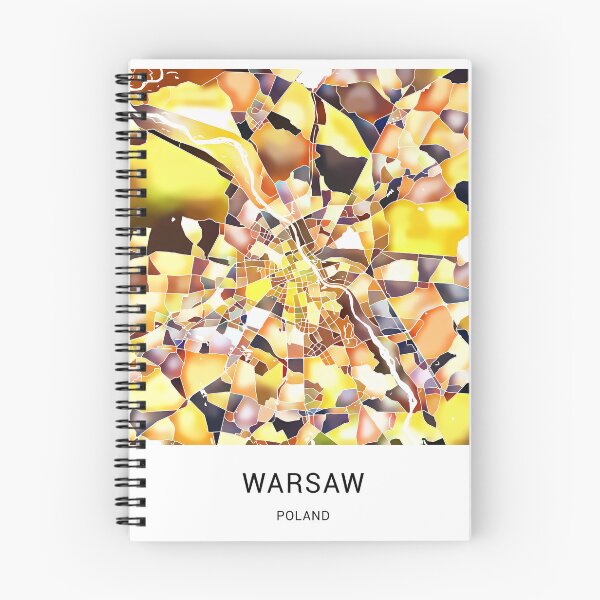 Item preview, Warsaw Poland Named City Map - Golden Yellow designed and sold by StylishStacks.