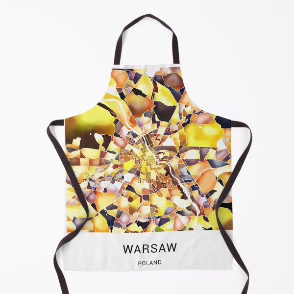 Item preview, Warsaw Poland Named City Map - Golden Yellow designed and sold by StylishStacks.
