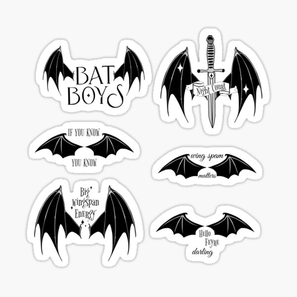 Item preview, acotar bat boys sticker pack  designed and sold by divyankshijain.