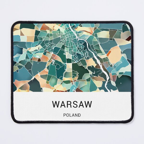 Item preview, Warsaw Poland Named City Map - Lush Green designed and sold by StylishStacks.