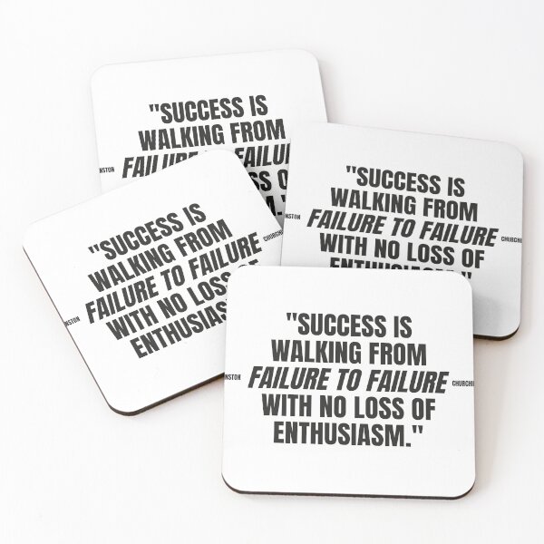 Item preview, "Success is walking from failure to failure with no loss of enthusiasm." - Winston Churchill Inspirational Quote designed and sold by Bananobanini.