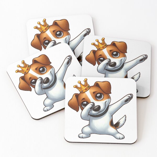Artikelvorschau, Lustiger tupfender Jack-Russell-Terrier-Hund entworfen und verkauft von MegzDesign.