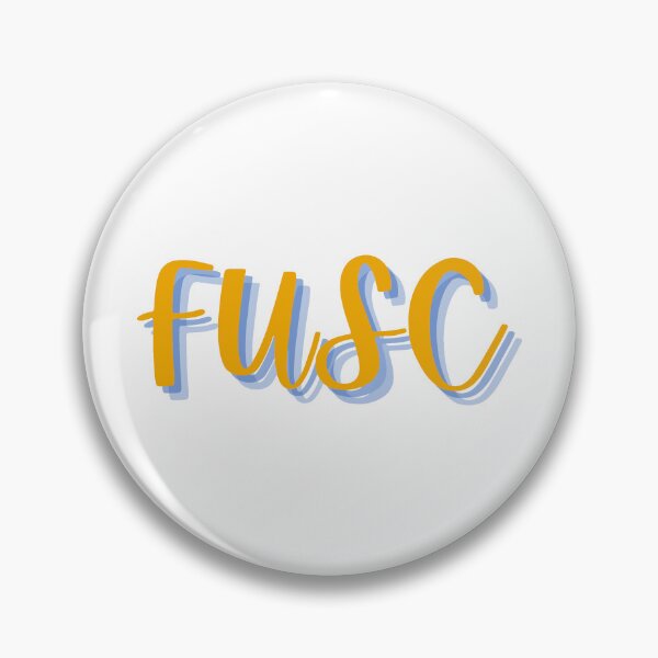 Item preview, FUSC - Gold with Blue Cursive designed and sold by bearpufferfish.
