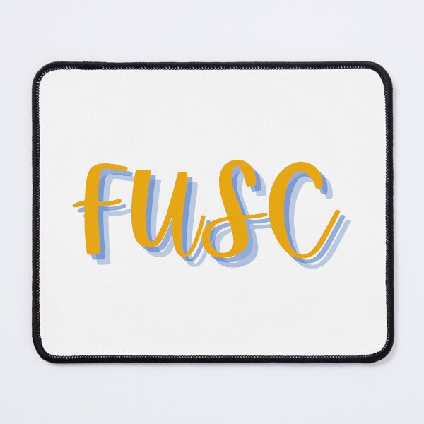 Item preview, FUSC - Gold with Blue Cursive designed and sold by bearpufferfish.