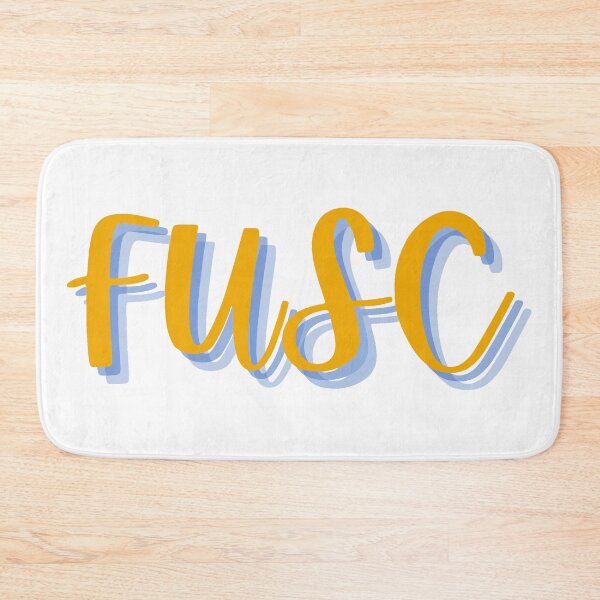 Item preview, FUSC - Gold with Blue Cursive designed and sold by bearpufferfish.