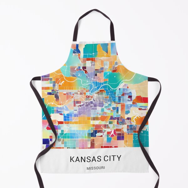 Item preview, Kansas City Missouri Named City Map - Tropical Rainbow Scheme designed and sold by StylishStacks.