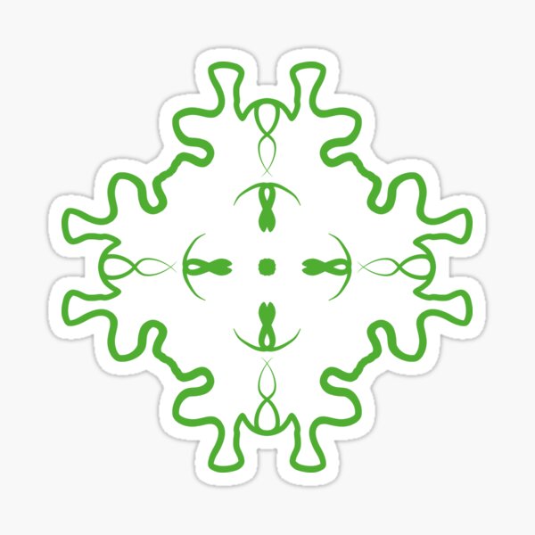 Item preview, Elegant Abstract Celtic Inspired Diamond Mandala Shape Flowing Green Line  designed and sold by Ciara Shortall.