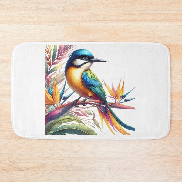 Item preview, A beautiful colorful bird rests on a branch designed and sold by CreativeSparkzz.