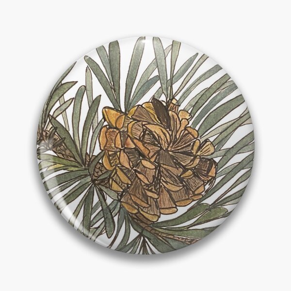 Item preview, Pinecone on Branch designed and sold by Lisa Neuman Watercolors.