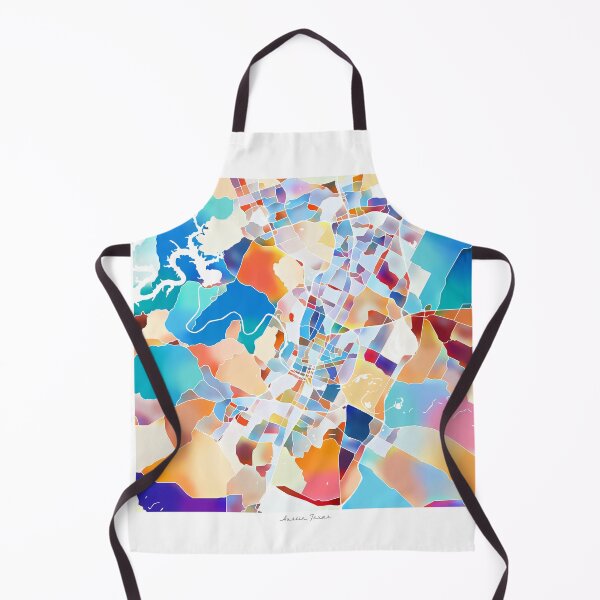 Item preview, Austin Texas City Map - Tropical Rainbow Scheme designed and sold by StylishStacks.