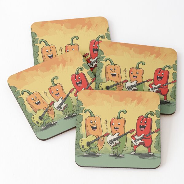 Item preview, Colorful Capsicum Pop Band | Hilarious Bell Pepper Fiesta | Funny veggie powered life designed and sold by VeggiPower.