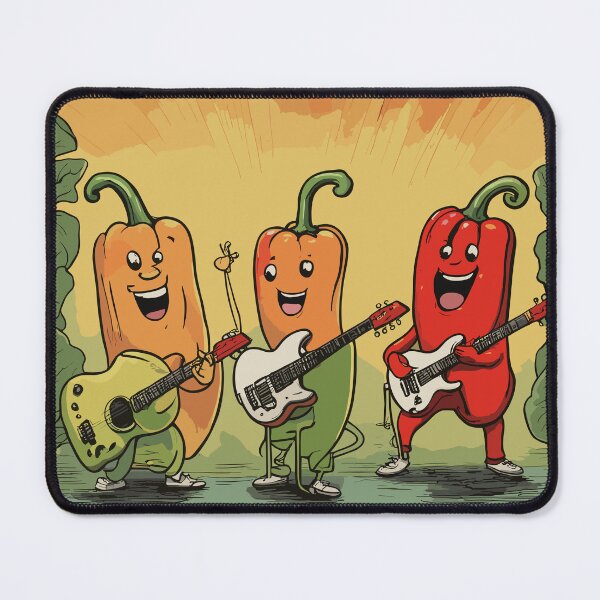 Item preview, Colorful Capsicum Pop Band | Hilarious Bell Pepper Fiesta | Funny veggie powered life designed and sold by VeggiPower.