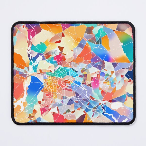 Item preview, Berlin Germany City Map - Tropical Rainbow Scheme designed and sold by StylishStacks.