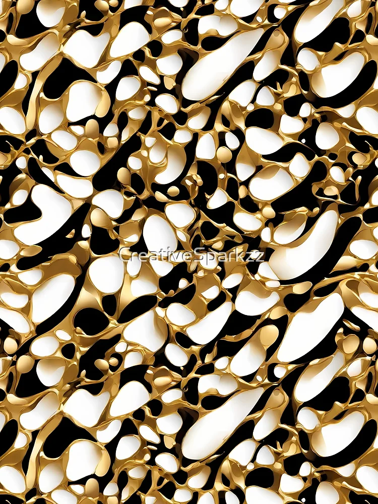Thumbnail 3 of 3, Scarf, Metallic Pattern: Gold Pattern designed and sold by CreativeSparkzz.