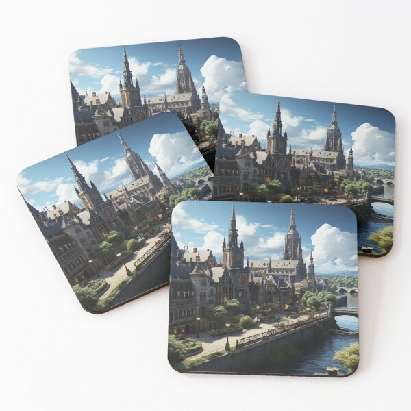 Item preview, Unique Original Landscape Artwork Realism Painting Realistic Cityscapes C109-2 designed and sold by MPCFICTION.
