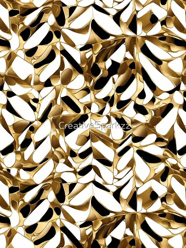 Thumbnail 3 of 3, Scarf, Metallic Pattern: Gold Pattern designed and sold by CreativeSparkzz.