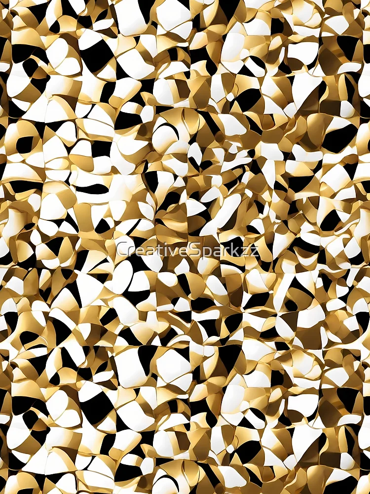 Thumbnail 3 of 3, Scarf, Metallic Pattern: Gold Pattern designed and sold by CreativeSparkzz.