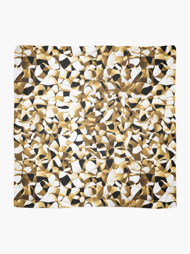 Thumbnail 2 of 3, Scarf, Metallic Pattern: Gold Pattern designed and sold by CreativeSparkzz.