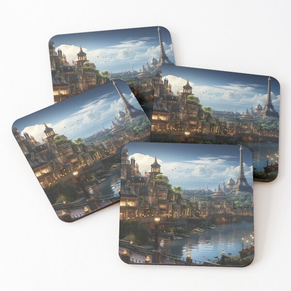 Item preview, Unique Original Landscape Artwork Realism Painting Realistic Cityscapes C109-3 designed and sold by MPCFICTION.
