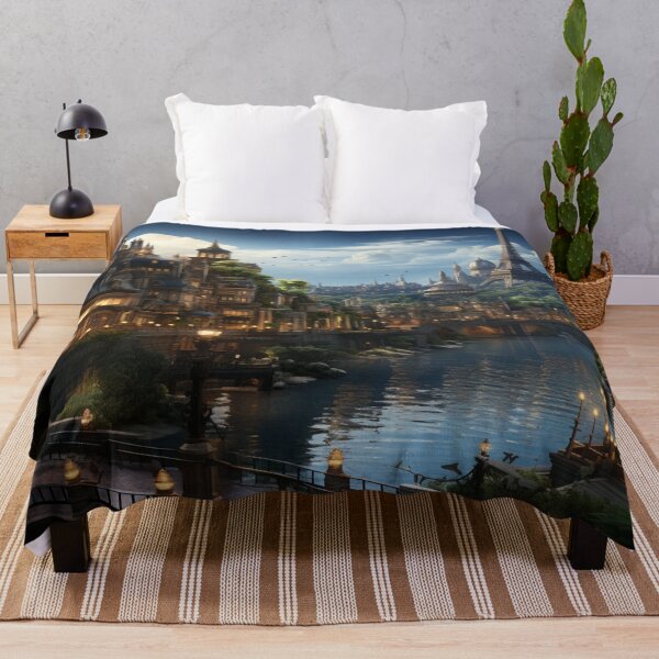 Item preview, Unique Original Landscape Artwork Realism Painting Realistic Cityscapes C109-3 designed and sold by MPCFICTION.