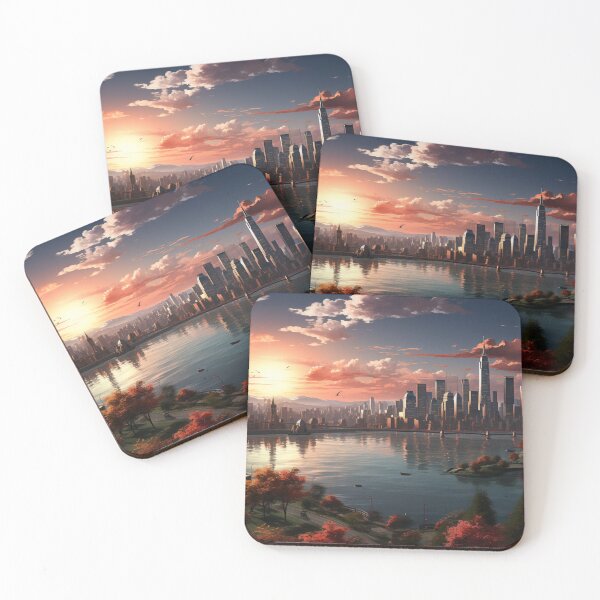 Item preview, Unique Original Landscape Artwork Realism Painting Realistic Cityscapes C109-4 designed and sold by MPCFICTION.