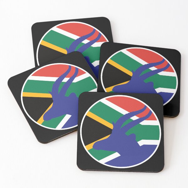 Artikelvorschau, Südafrika-Springbock-Antilope, südafrikanische Nationaltierflagge entworfen und verkauft von FlagX.