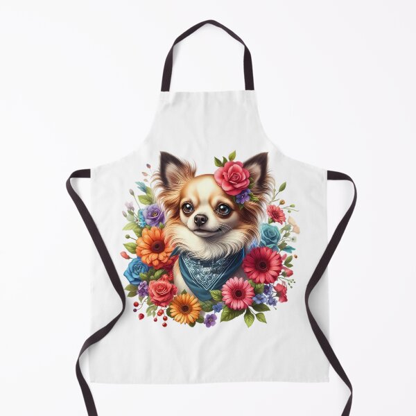Artikelvorschau, Ein Chihuahua mit schönen bunten Blumen entworfen und verkauft von CreativeSparkzz.