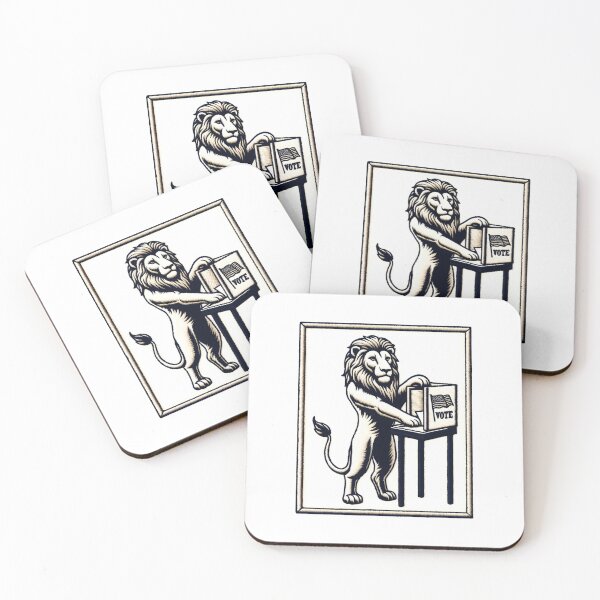 Item preview, Lion Casting Vote Patch Illustration designed and sold by #Adulting Central.