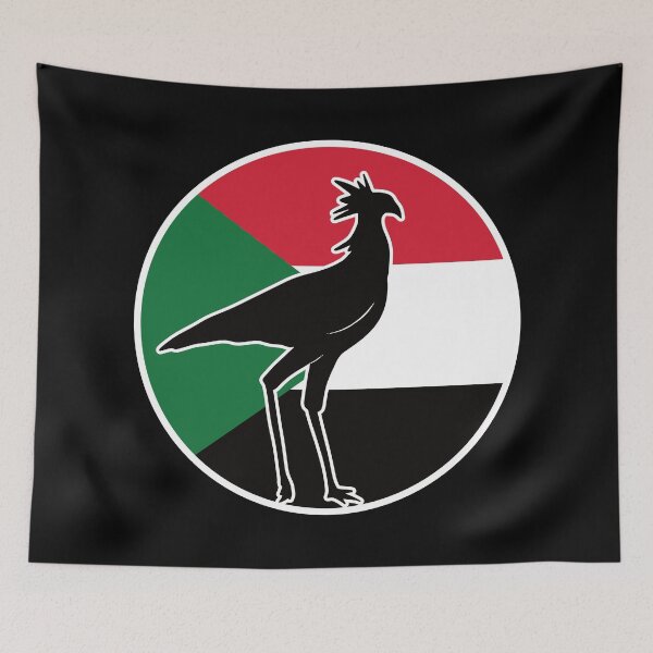 Item preview, Sudan Secretarybird Secretary bird Sudanese National Animal Flag designed and sold by FlagX.
