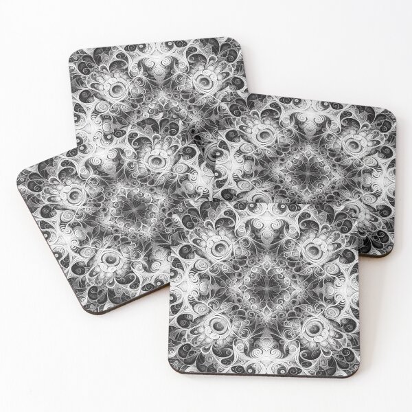 Item preview, Fractal - Black and White Tile Two designed and sold by Cizzit.
