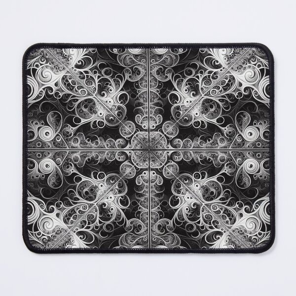Item preview, Fractal - Black and White Tile Three designed and sold by Cizzit.