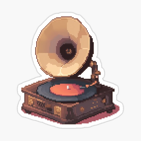 Item preview, Reto Gramophone- Pixel art designed and sold by octoboobs.