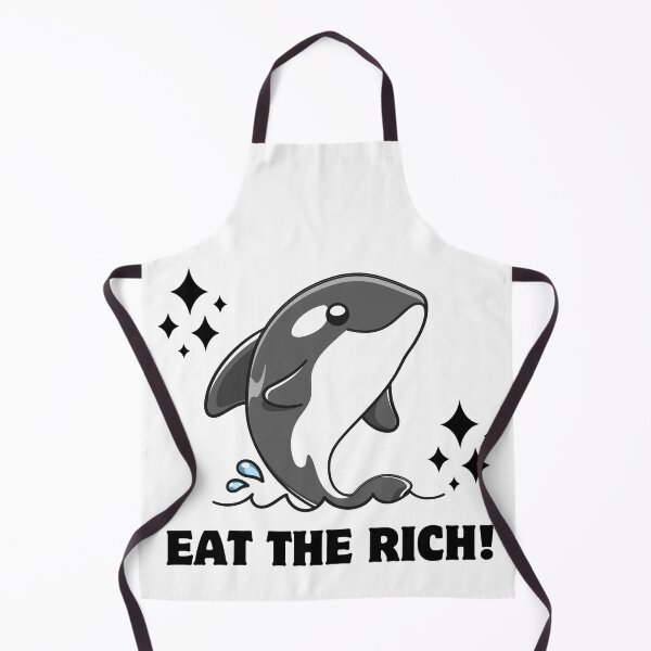 Item preview, Funny Cute Orca Whale Meme Eat the Rich designed and sold by ElLocoMus.